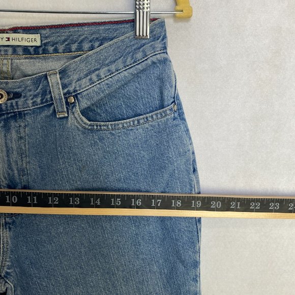 Tommy Hilfiger Womens Straight Leg Jeans High Rise Denim Medium Wash Blue Size 8 - Picture 7 of 10